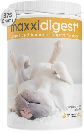 maxxipaws maxxidigest+ Probiotic, Digestive & Immune Supplement for Dogs, Powder 375g