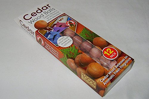 PMS - Insecticide boule de bois de cèdre naturel anti-mite neuf (lot de 12)