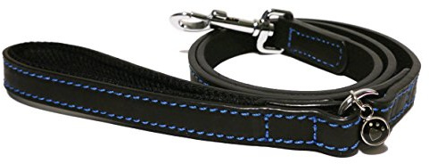 Rosewood Luxury Leather Dog Lead, 40 x 3/4-inch, Black