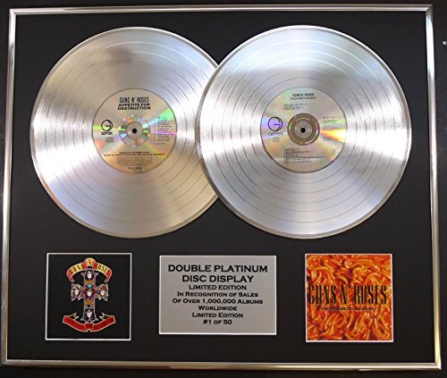 GUNS N' ROSES/double CD Platine Disque Record/Edicion LTD/Certificato di autenticità/APPETITE FOR DESTRUCTION & SPAGHETTI INCIDENT