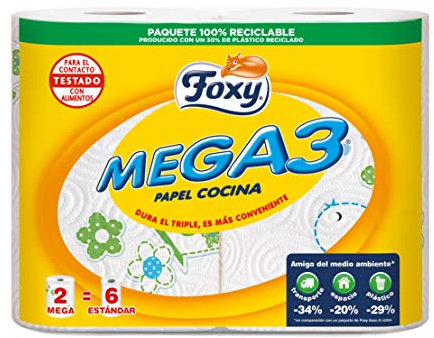Papel cocina Foxy Mega3 (2rollos)