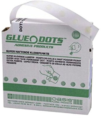 Oasis® Klebepunkte Glue Dots transparent Ø 1cm 1000 Stück auf Rolle