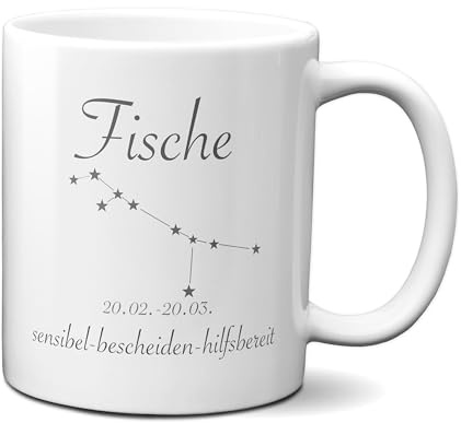 Sternzeichen Fische - Tasse - Kaffeetasse - Tasse mit Spruch