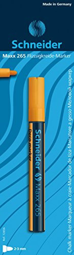 Schneider Maxx 265 Kreidestift (2-3 mm Strichstärke, feucht abwischbar, wasserbasiert, geruchsneutral) orange