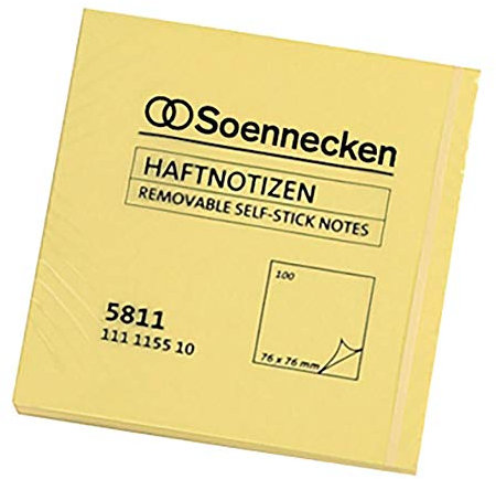 SOE Haftnotizblock 5811gelb 76x76mm 100Bl