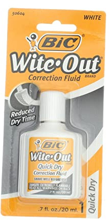BIC Wite-Out Quick Dry Correction Fluid-.7oz