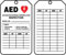 accuform Schilder trs345ctp Inspektion Tag, LegendAED Automatiesierter Externer Defibrillator Inspektion, 14,6 cm Länge x 8,3 cm Breite x 0 cm Stärke, pf-cardstock, rot/schwarz auf weiß (25 Stück)