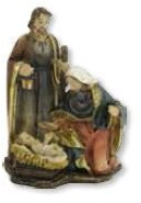Krippenblock Heilige Familie, 7,5 cm