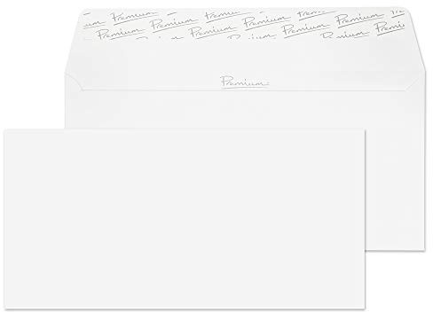 Blake Business - Ice White Envelopes DL (110 x 220 mm) - Pack of 50 - Premium 120GSM - FSC Certified - Peel and Seal White Envelopes - Business Office Supplies - Laser & Printer Compatible 31255
