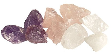 Wassersteine – 250g – Basis-Set mit Rosenquarz, Bergkristall und Amethyst