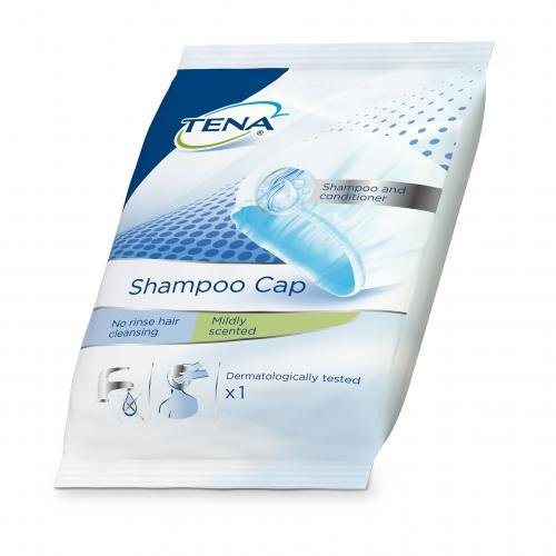 TENA Shampoo Cap 1 Stück mit Duft, 1 Liter, Haarkappe mit Shampoo, Haarpflege
