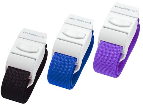 Paquete de 3 colores torniquetes médicos de liberación rápida