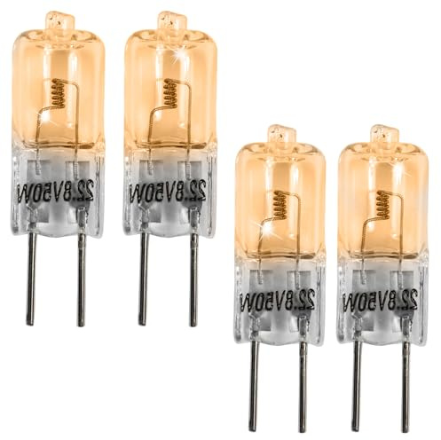 HQRP 4-Pack 22.8V 50W Halogen Bulb G6.35 Bipin Base Lamp Replacement for Hanaulux 018566, SIROLUX-F, Dr. Mach 67100201 fits Dr.Mach 380F, 380DF, 400F, 400DF, 500F, 500DF, 700F, 700DF