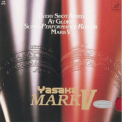 Yasaka Mark V Classic Tischtennis-Gummi, Schwarz , 1.0mm