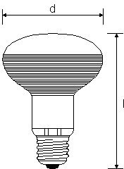1x NARVA Reflektorlampe R50 / 40W / 230 V / E14