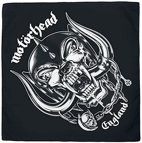 Motörhead England - Bandana Unisex Bandana schwarz/weiß 100% Baumwolle Band-Merch, Bands