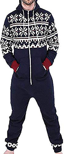 Juicy Trendz® Hommes Grenouillère Capuche Combinaison pour Adultes Tout en Un Onesie Une pièce Pyjamas