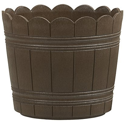 Emsa 515258 Blumenkübel für den Balkon, Shabby Chic, Ø 24 cm, Braun, Country
