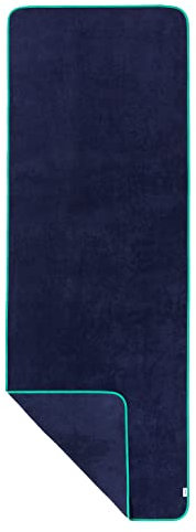 Sowel® Saunahandtuch 220 x 80 cm, 100% Bio-Baumwolle, Strandtuch XXL, Badetuch Groß, Saunatuch, Handtuch, Strand, Sauna, Damen und Herren, Navy/Grün