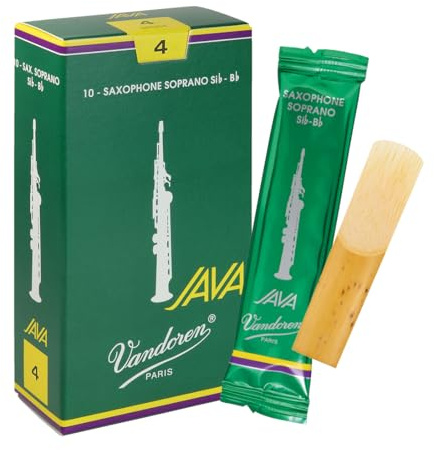 Vandoren SR304 Java Soprano Saxophone Reeds (Strength 4) (Pack of 10)