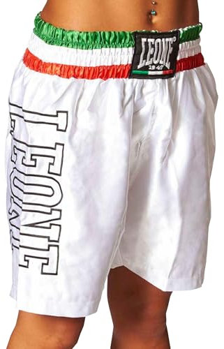 LEONE 1947, Pantalones Cortos De Boxeo, Blanco, S, AB733