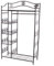 Metall-Garderobe Genf, Garderobenständer Kleiderschrank Metallregal 172x100x43cm - ohne Vorhang