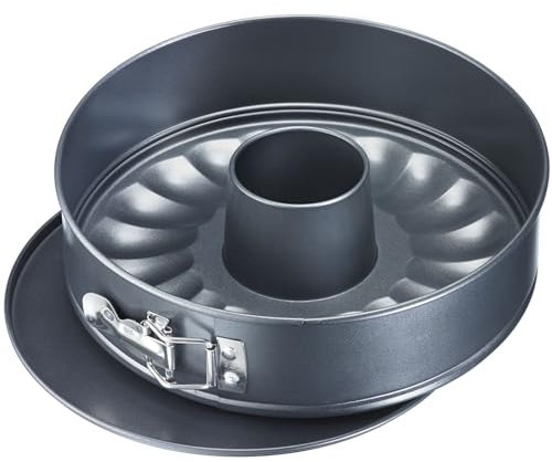 Westmark Springform mit zwei Böden, Ø 26 cm, mit Antihaftbeschichtung, kaltgewalzter Stahl, Back Klassiker, Anthrazit, 31672240