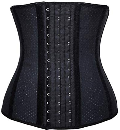 YIANNA Ceinture d'entraînement pour Femme en Latex sous la Poitrine, Corset de Sport, Galbant Le Corps en Forme de sablier, Noir Respirant, 3X-Large