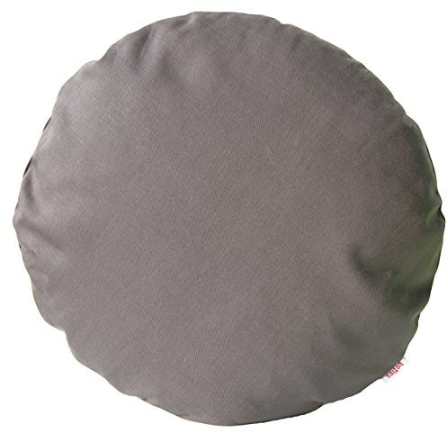 beties Farbenspiel Kissenhülle ca. Ø40 cm - Kissenbezug in interessanter Größen- und Farbauswahl - 100% Baumwolle für eine fröhlich Stimmung in Unifarben (Platin)