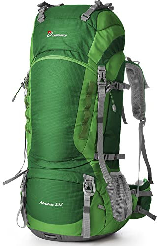 Mountaintop Trekkingrucksack 80L Wanderrucksack Herren Damen Reiserucksack Großer Rucksack mit Regenschutz für Outdoor Reisen Camping Trekking (Grün)