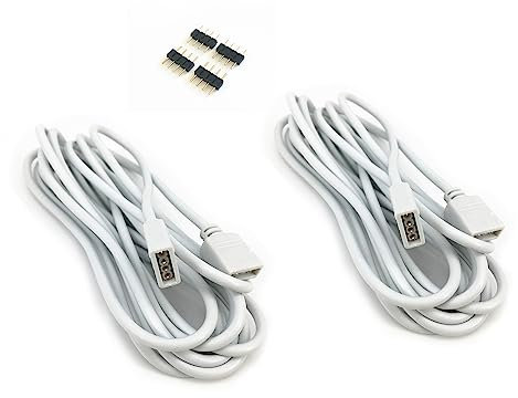 2pcs/pack 2.5m LED RGB-Strip 4 pin LED Verlängerungskabel LED Streifen Verbinder Verlängerung Anschluss Verteiler Kabel für 4 polig RGB 5050 3528 2835 LED Streifen