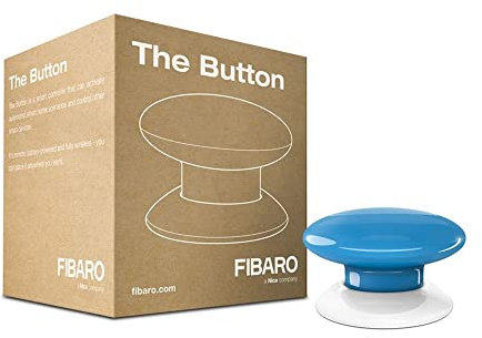 FIBARO Commutateur Mural sans Fil Z-Wave FIBEFGPB-101-6 The Button Bleu