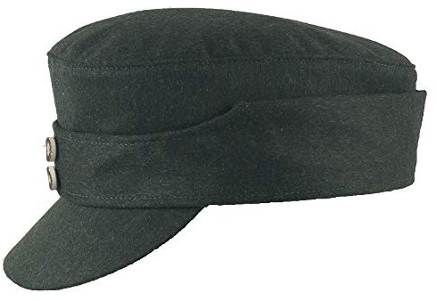 Lodenhut Original Zweiknopf Baschlikmütze im hochwertigen Alpaka-Schurwollmix von der Deutschen Traditionsmanufaktur Allgäu,Grün,58