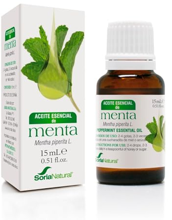 Esencia de menta, 15 ml, Soria Natural | Aroma de menta - Origen vegetal - Perfil refrescante - Uso según etiquetado