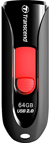 Transcend TS64GJF590K JetFlash 64GB Speicherstick USB 2.0 schwarz/rot