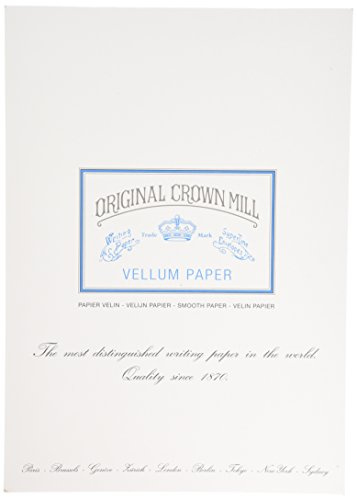 Original Crown Mill Classic Line Schreibblock, A4-Format, Velin-glatt, Weiß, 50 Stück