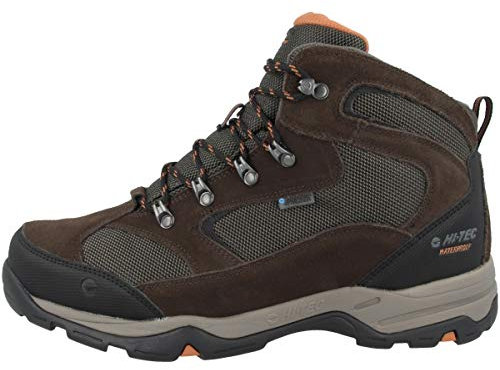 Hi-Tec Men's Storm Waterproof Hiking Boots, Brown Dark Chocolate Dark Taupe Burnt Orange 041, 12 UK