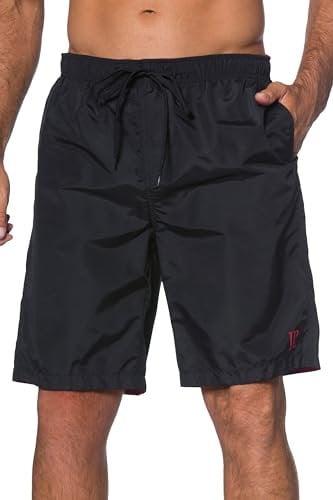JP 1880 Hommes Grandes tailles L-8XL Short de bain uni taille élastiquée noir 7XL 702526 10-7XL