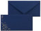 25x Briefumschläge mit Metallic Sternen - DIN Lang - Gold geprägter Sternenregen - Farbe: dunkelblau, Nassklebung, 120 g/m² - 110 x 220 mm - ideal für Weihnachten