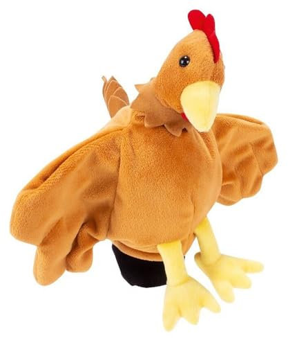 Beleduc 40112 - Handpuppe Huhn, Bewährt im Kindergarten, Mehrfarbig, OneSize