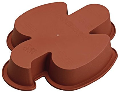 Happyflex Tortiera Colomba, capacità 0.5 Litri, Silicone, Rosso, 21.5x16.5x4 cm