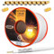HB-DIGITAL 50m 135dB Cable coaxial SAT Cobre puro PRO Cable coaxial de antena blindado de 5 veces para sistemas DVB-S / S2 DVB-C y DVB-T BK + 10x conectores F chapados en oro Y 2x conectores F libres