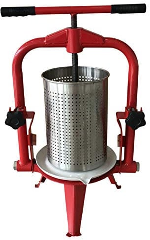 HOME It® Manualle Entsafter 14 L. auf Edelstahl - Manualle Saftpresse für Obst und Gemüse