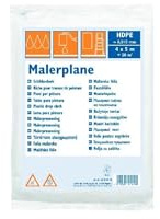 Malerfolien 4X5 Meter = 20qm, HDPE ~0,010mm