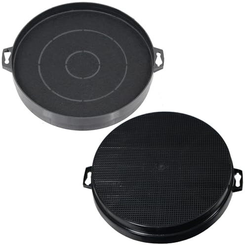 SPARES2GO Carbon Charcoal Vent Filter for B&Q Cata Designair Cooke & Lewis Cooker Extractor Hood (Pack of 2)