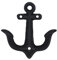 zeitzone Garderobenhaken Anker Doppelhaken Maritim Gusseisen Schwarz Antik-Stil