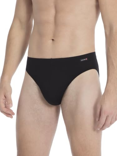 Calida Men's Cotton Briefs, Full Seat Coverage | Evolution Line | 94% premium cotton and 6% elastane | Black