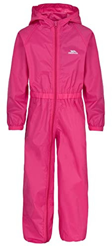 Trespass Girl's Button Rain Suit, Pink, 5-6 Years UK