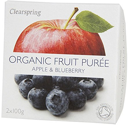 Organic Apple & Blueberry Fruit Puree (Clearspring) 2x100g
