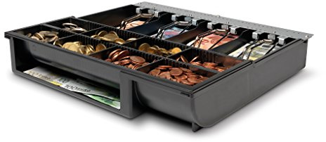 Safescan 4141T1 verstellbarer Kassenladeneinsatz zur Optimierung Ihrer Kassenschublade - mit 4 Fächern für Scheine und 8 für Münzen - kompatibel mit der Safescan SD-4141 und HD-4141S Kassenlade